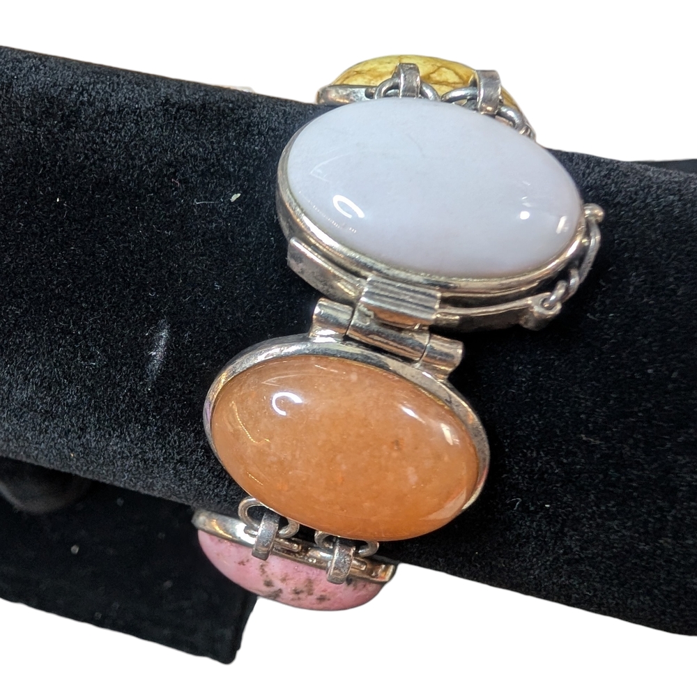 Sterling Silver Vintage Whitney Kelly Multi-Stone Bracelet - Picture 3 of 11